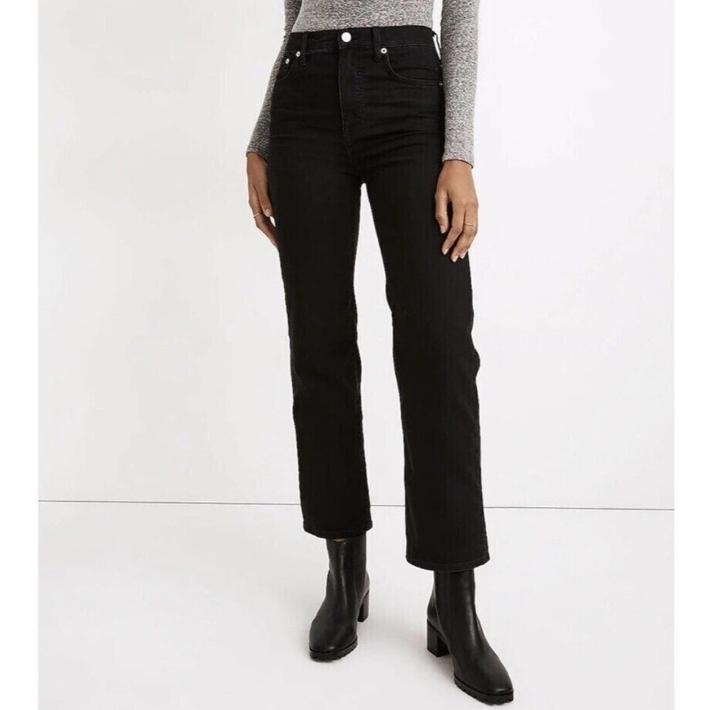 Madewell Slim Wide Leg Crop Black Jean Women’s Size 30